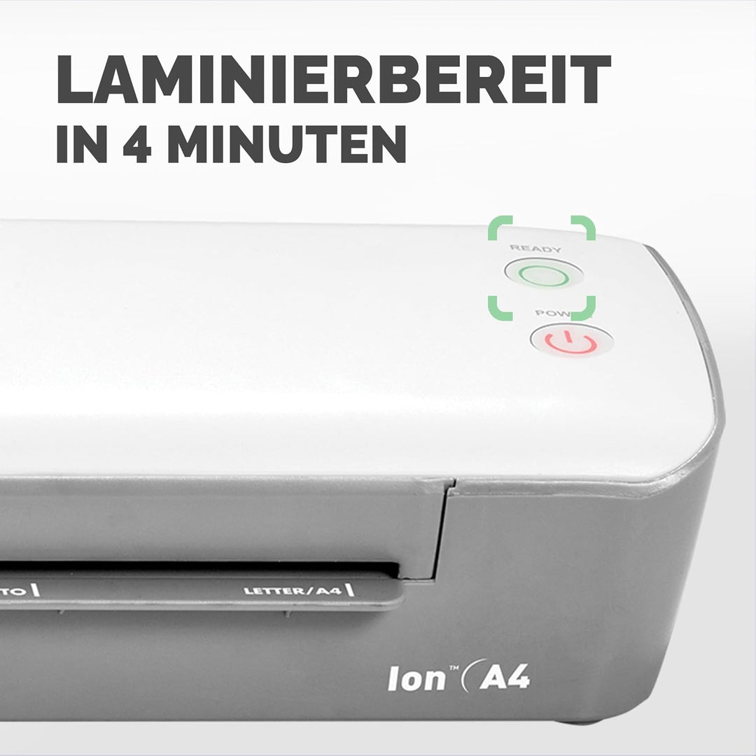 Fellowes Laminiergerät A4 Ion für das Home Office, für Laminierfolien bis 125 Mikron Stärke, inkl. 1