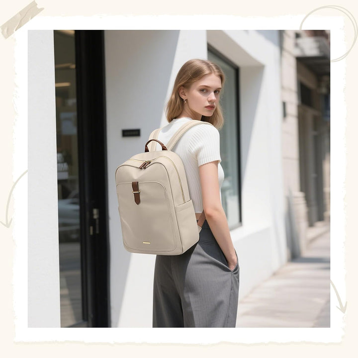 Rucksack Damen Herren Elegant,16 Zoll Laptop Rucksack Wasserdicht mit Laptopfach, Business Laptoptas