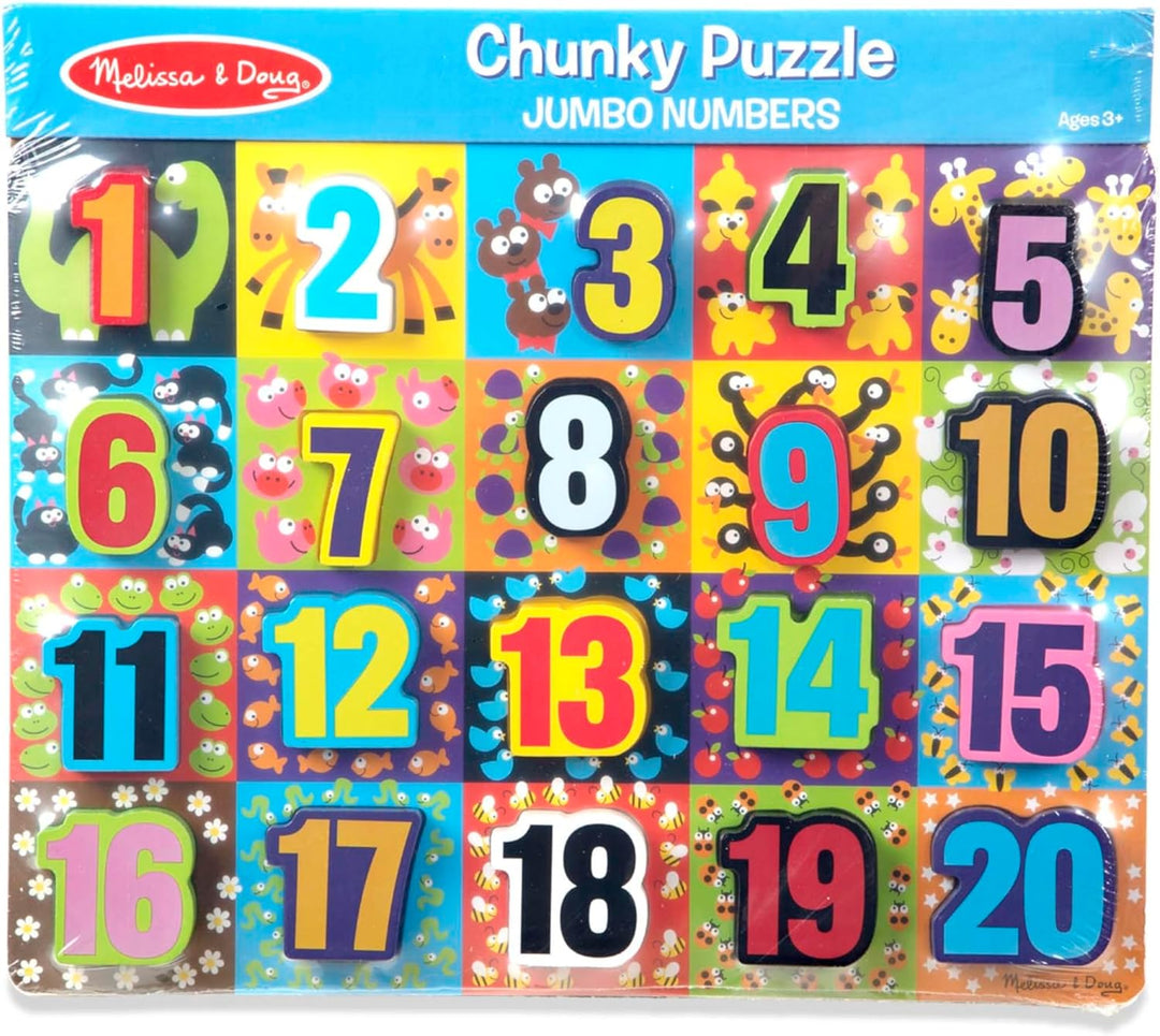 Melissa & Doug Jumbo Numbers Chunky Puzzle, Puzzles, 3+, Gift for Boy or Girl