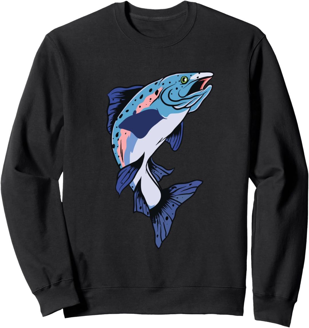 Kunstvolles Forellenfischen Design, Fischfischer Sweatshirt