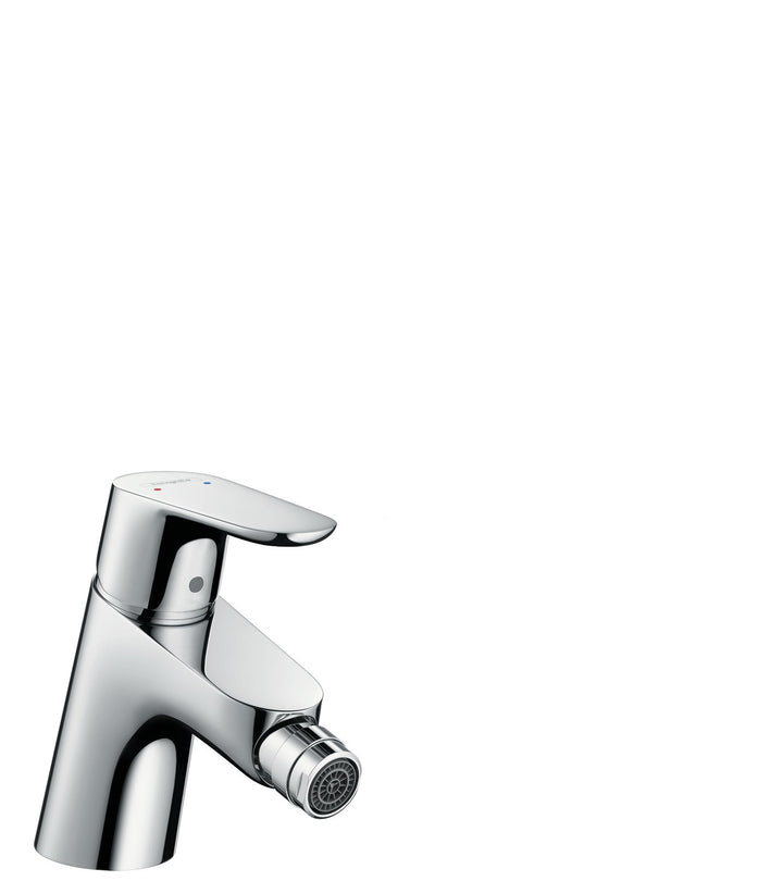 hansgrohe Focus Einhebel-Bidetarmatur mit Push-Open Ablaufgarnitur, Chrom, mit Push-Open Ablaufgarni