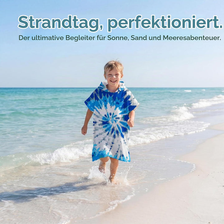 Schnelltrocknender Surfponcho, Wickeltuch, Bademantel, Sporthandtücher für Schwimmer, Hoodie für Kin