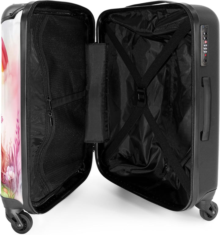 NoBoringSuitcases.com® Koffer Kinder Gross 67x43x25 cm Reisekoffer Kinderkoffer 4 Rollen Leicht Trol