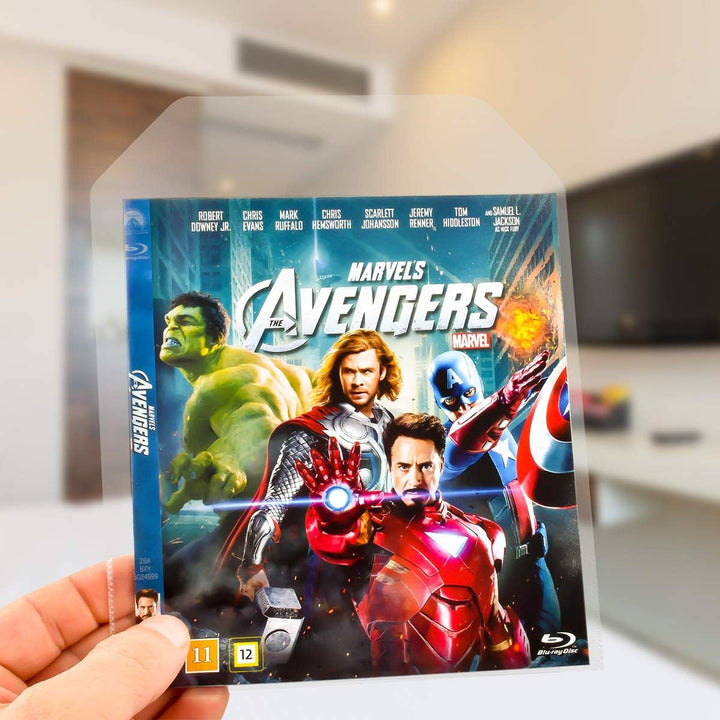 3L Blu-Ray Hüllen für Blu Ray Aufbewahrung – Hülle hat Platz für Cover inkl. praktischer Verschlussk