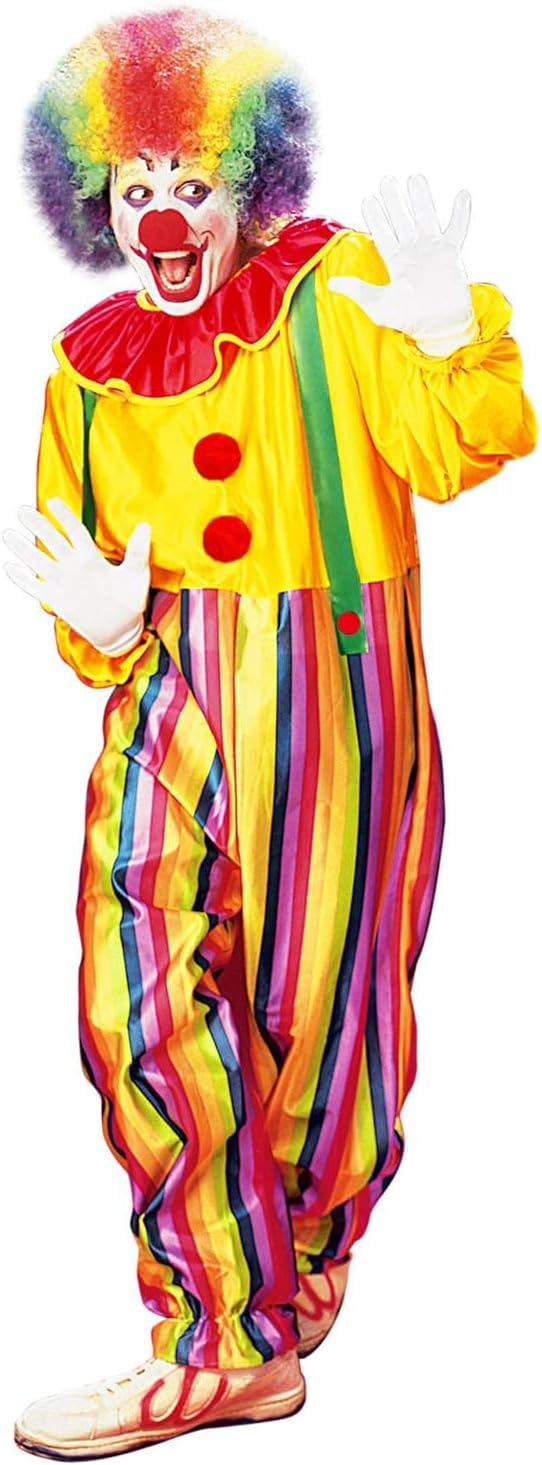 "CIRCUS CLOWN" (jumpsuit with collar and braces) - (S), S