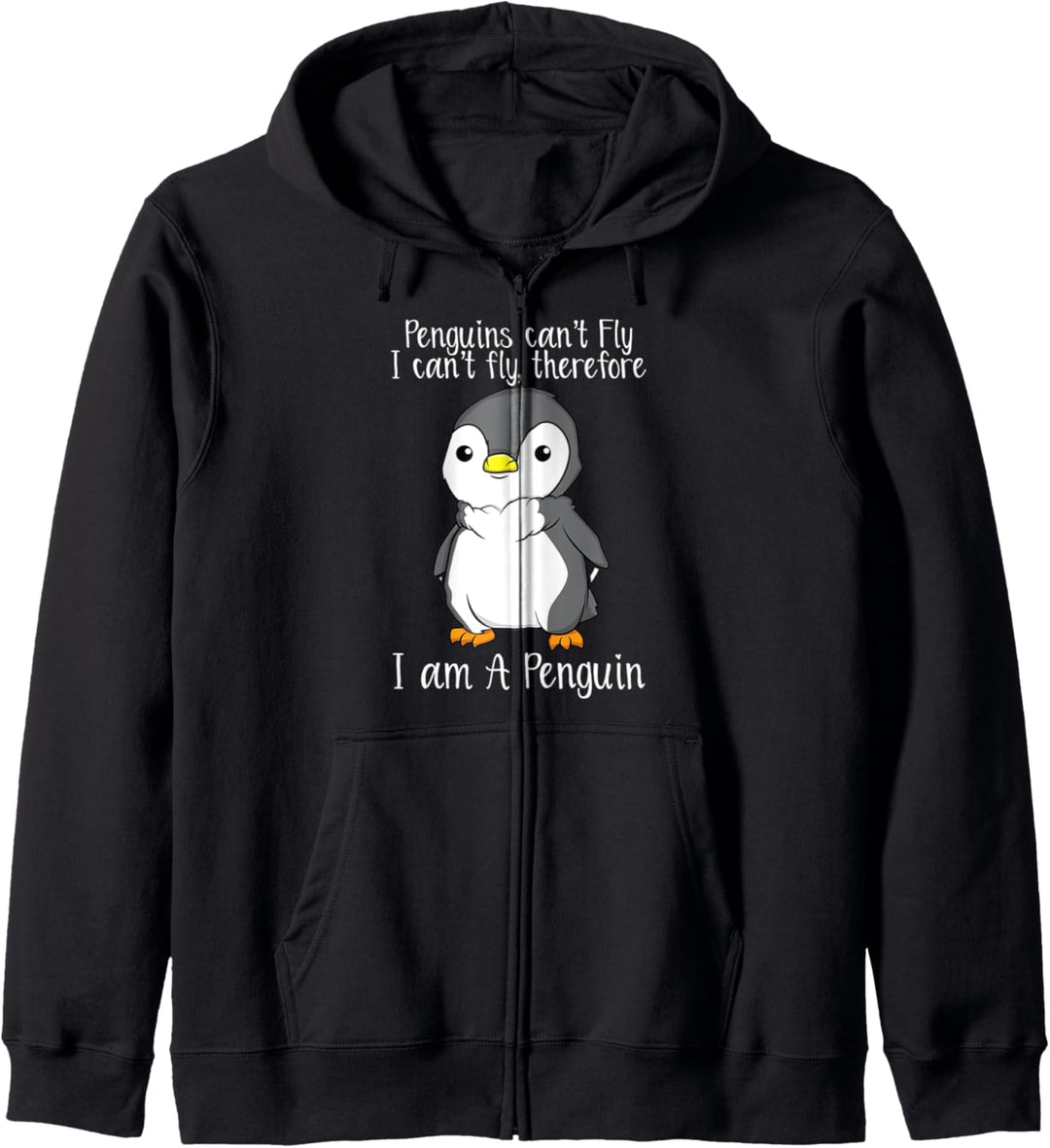 Lustig Ich kann nicht fliegen Ich bin ein Pinguin Pinguine L Kapuzenjacke
