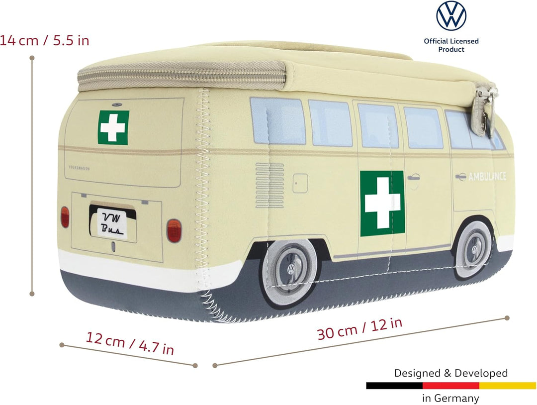 BRISA VW Collection - T1 Bulli Bus Kulturbeutel Kosmetiktasche | Volkswagen Universaltasche Waschbeu
