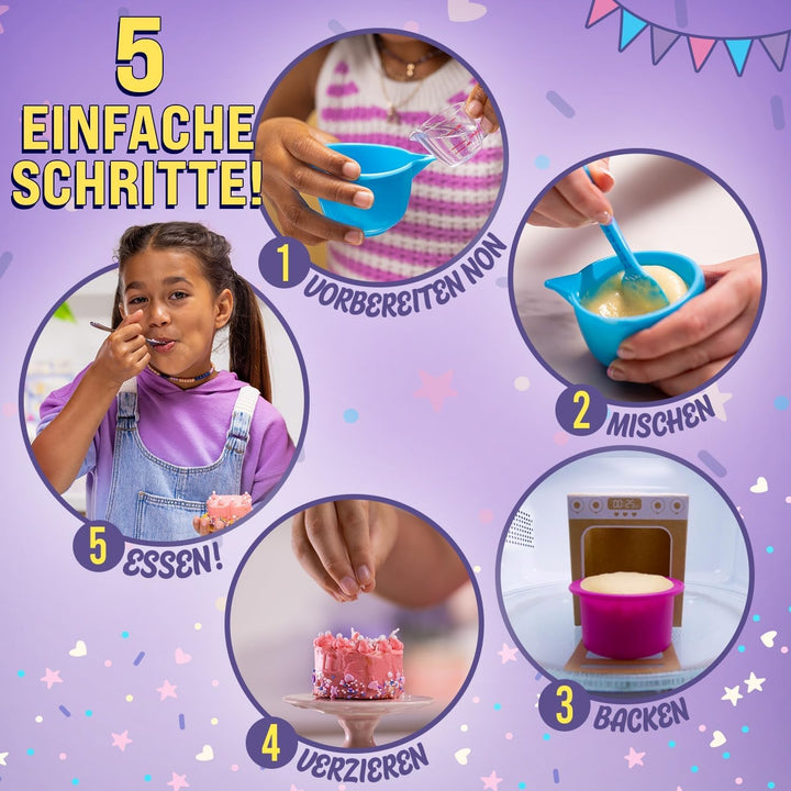 Tasty Tinies - Unicorn Bakery Pack, Kreatives Backset mit 6 Kuchen für Kinder ab 6 Jahren, Einfach B