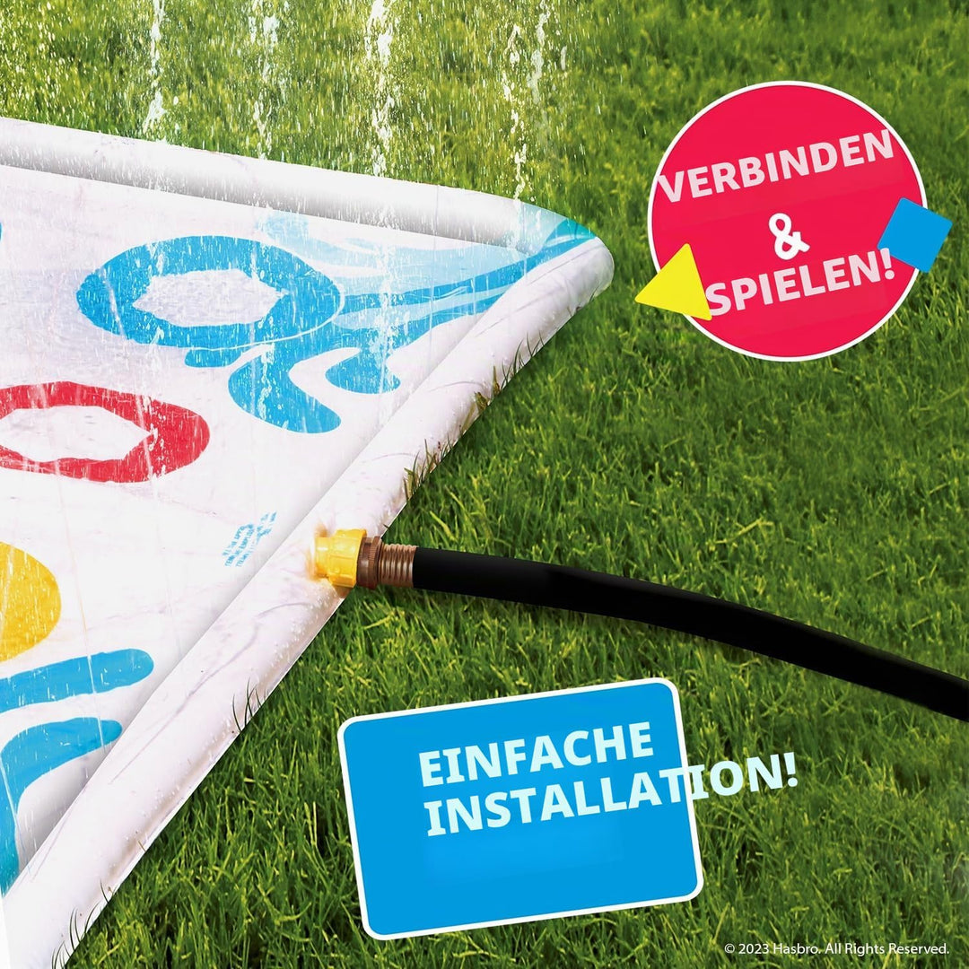 Hasbro Twister Jr. Splash - Aufblasbares Wasser-Twister-Spiel für Kinder im Freien