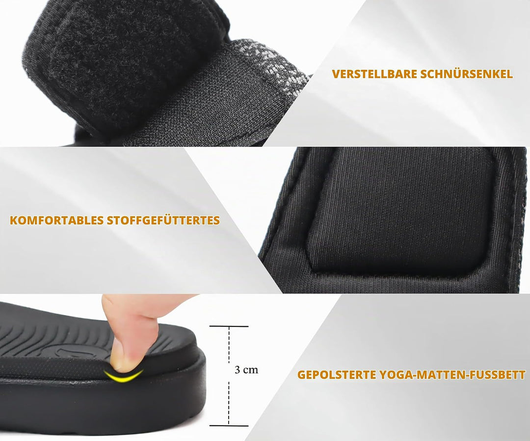 ONCAI Dusch Badelatschen Herren mit Klettverschluss Offener Zeh Sports Badesandalen Sommer Freizeit