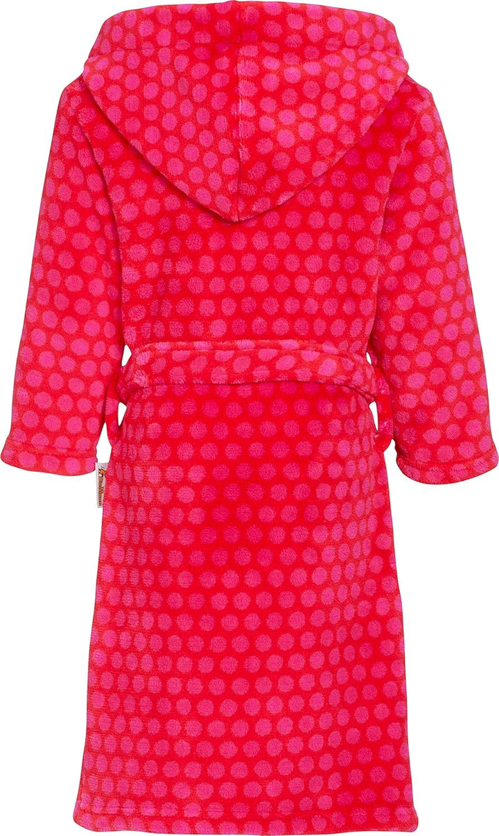 Playshoes Unisex Kinder Fleece-Bademantel Morgenmantel, pink Die Maus
