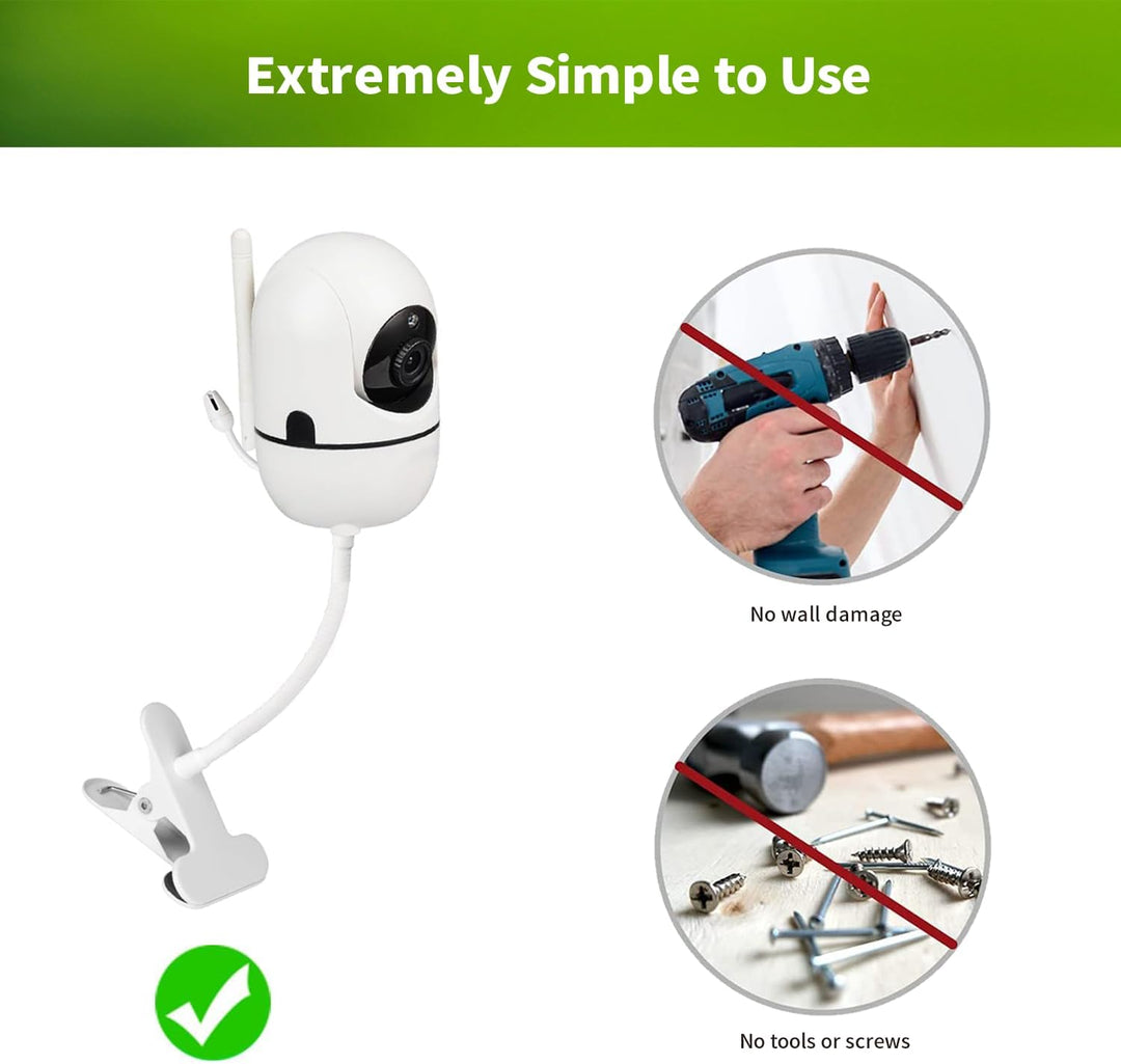 Lonnky 7,1" Flexible Babyphone-Halterung, Kompatibel mit Vtech VM901, VM919HD, Eufy Spaceview, ANMEA