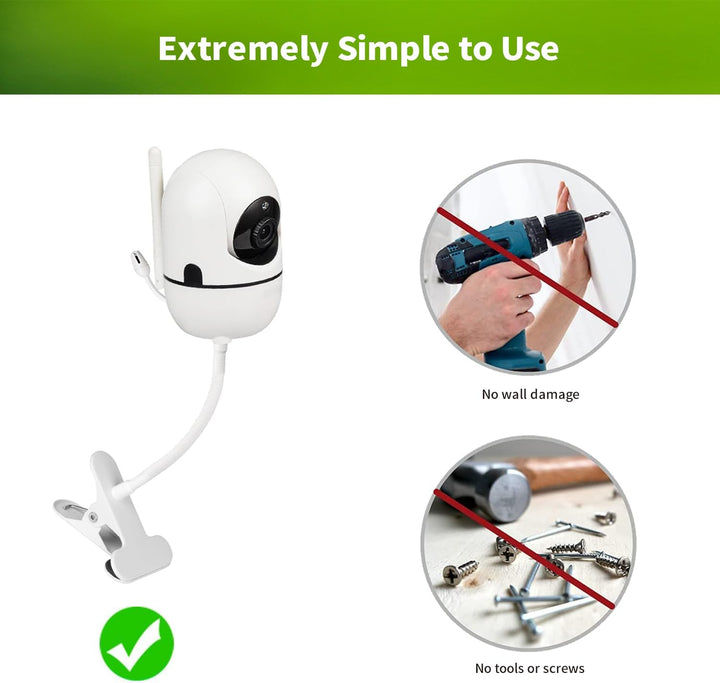 Lonnky 7,1" Flexible Babyphone-Halterung, Kompatibel mit Vtech VM901, VM919HD, Eufy Spaceview, ANMEA