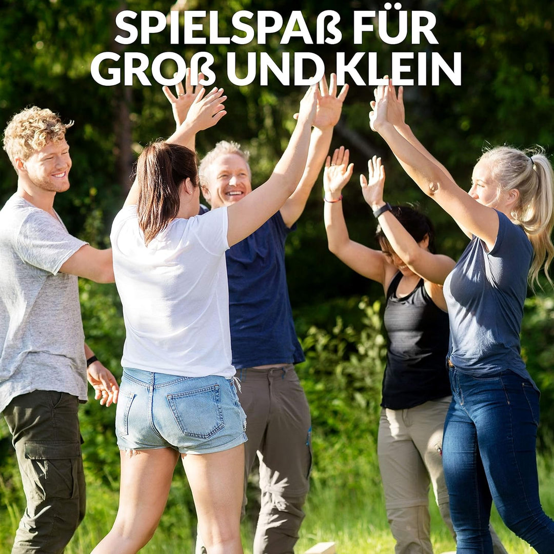 Kubb Wikinger Spiel aus Holz in Premium Qualität – Aus massivem Holz – Mit praktischer Tragetasche -