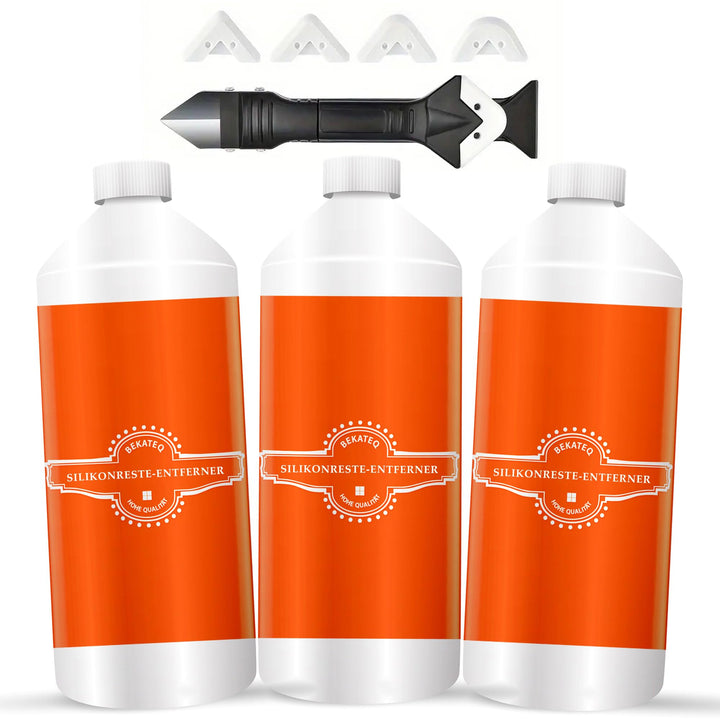 Silikonreste Entferner Set 3x250ml + Fugenentferner & Fugenglätter Werkzeug - Silikonentferner, Sili