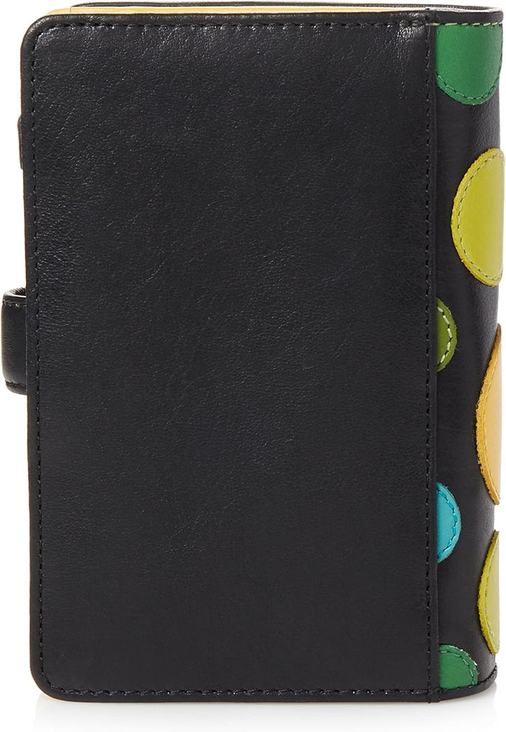 VISCONTI 100% Pur Leder Portemonee Damen RFID Schutz Geldbeutel Geldbörse Bifold Mehrfarbig Portmone