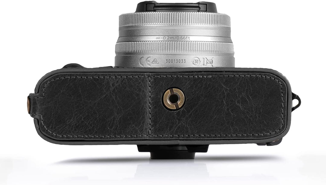 MegaGear MG2016 Ever Ready Genuine Leather Camera Half Case Compatible with Nikon Z fc (Schwarz), Sc