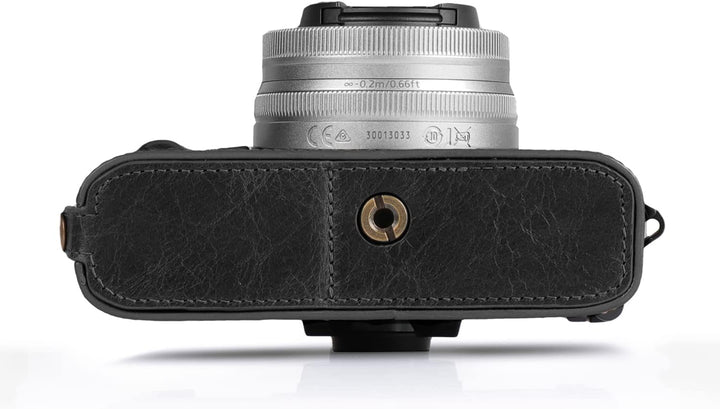 MegaGear MG2016 Ever Ready Genuine Leather Camera Half Case Compatible with Nikon Z fc (Schwarz), Sc