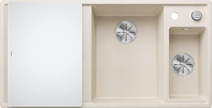 BLANCO AXIA III 6 S | SILGRANIT softweiss | Einbauart: Einbau von Oben | Hauptbecken rechts | mit Gl