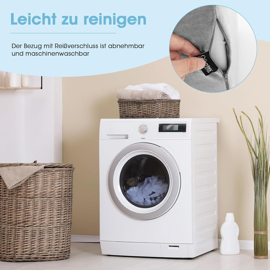 COSTWAY Lesekissen für Bett und Sofa, Venenkissen zum Beine hochlagern, Keilkissen mit waschbarem Be