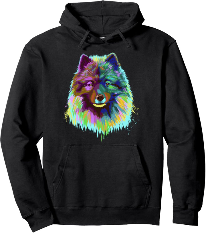Splash Hund Wolfsspitz Pullover Hoodie