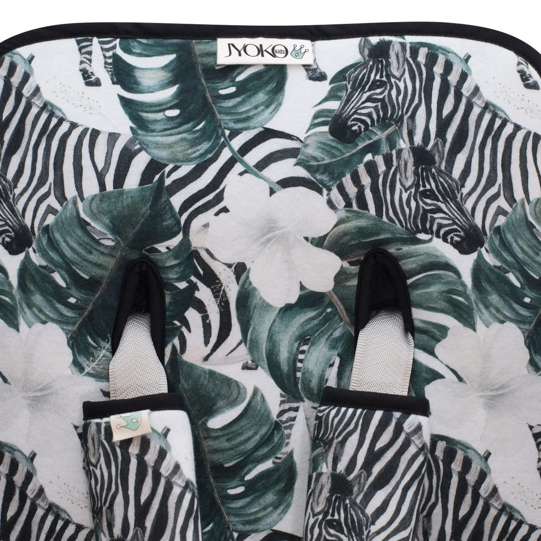 JYOKO KIDS Sitzauflage Universal für Kinderwagen + Gurtpolster Hergestellt aus Baumwollstoff + Schau