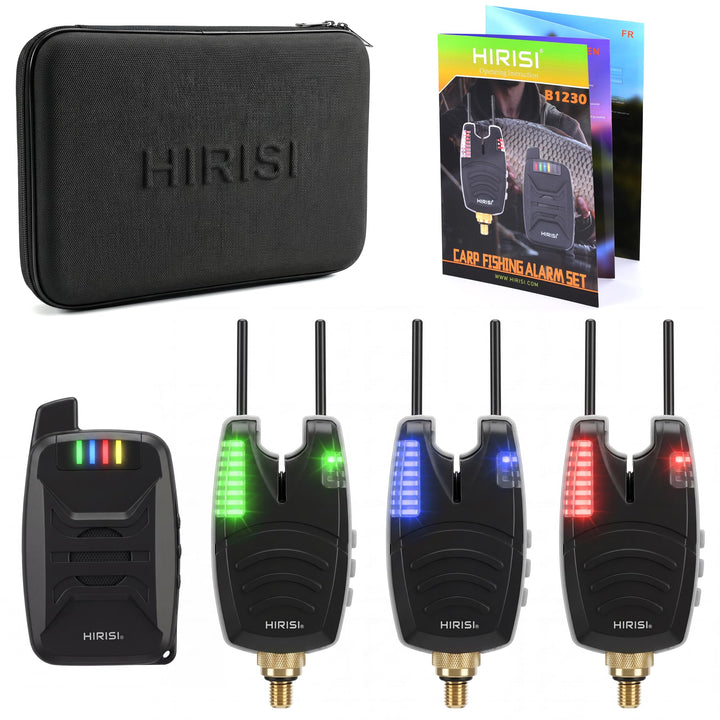 Hirisi Tackle Bissanzeiger für Karpfenangeln, wasserdicht, kabellos, 200 m B1230-3, B1230-3