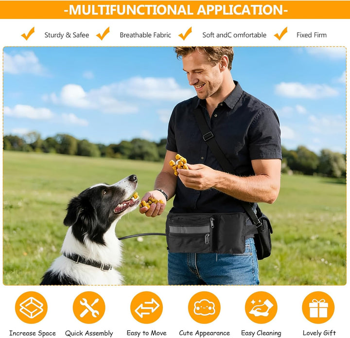 Hundeleckerlibeutel, Tragbarer Trainingsbehälter Hundeleckerli Beutel Hundetraining Bauchtasche Hund