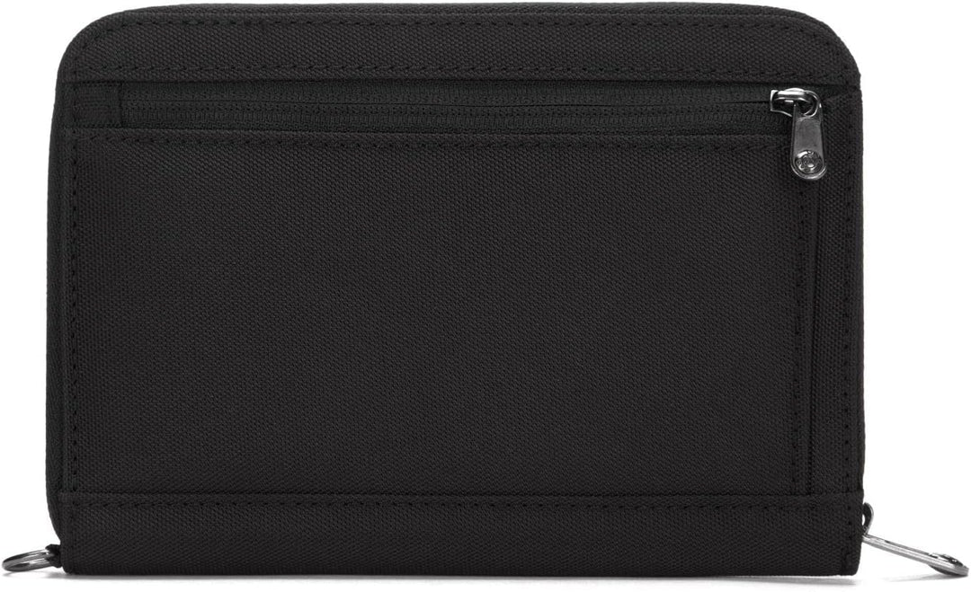 Pacsafe RFIDsafe RFID-blockierender kompakter Reise-Organizer, Schwarz, schwarz, Rfidsafe RFID-block
