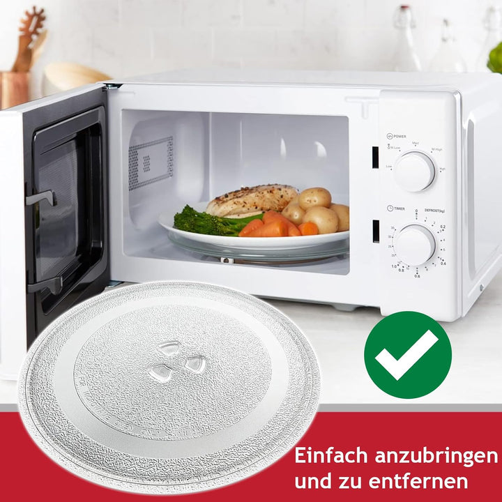 Spares2go, Universal Drehteller aus Glas für die Mikrowelle (255 mm Durchmesser)
