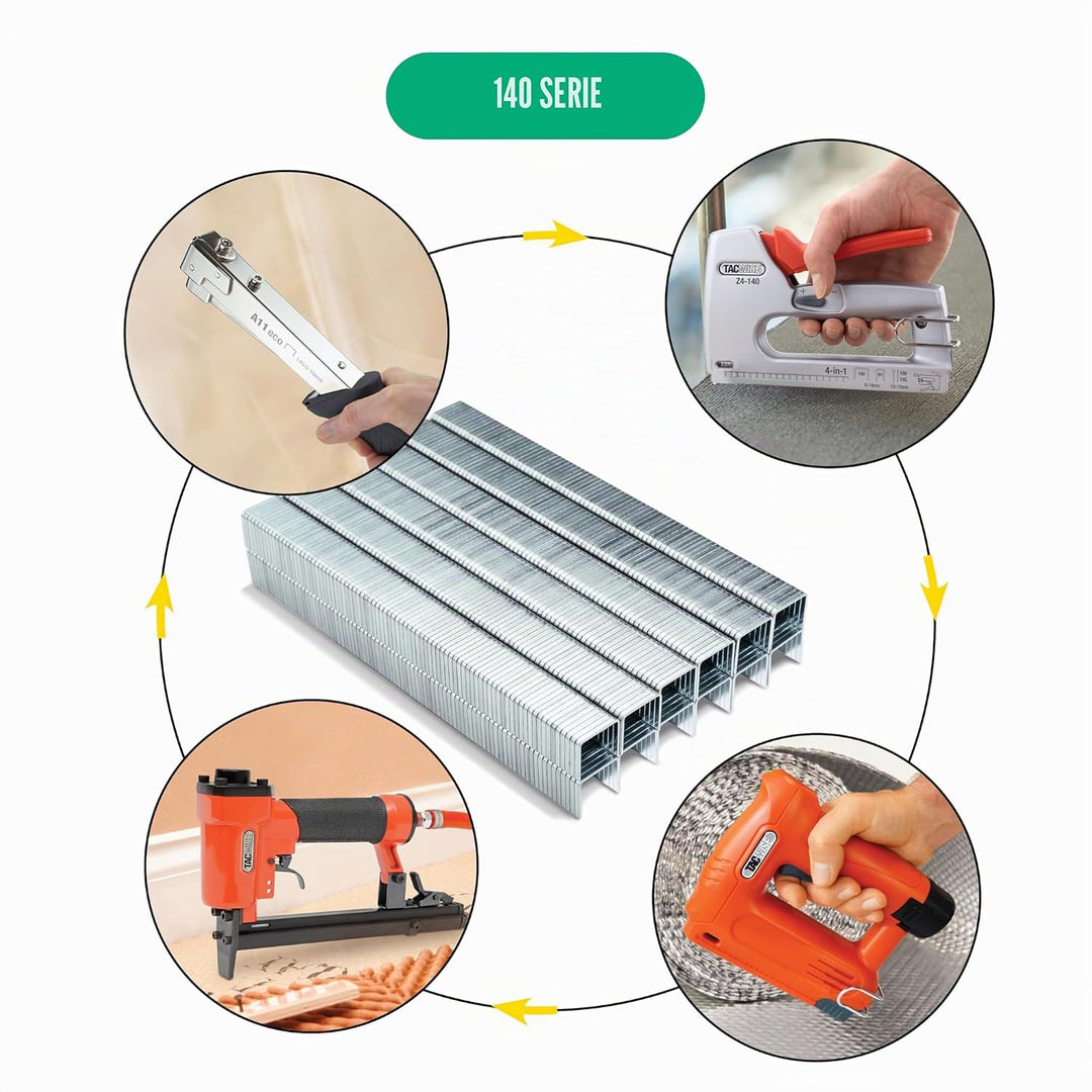 Tacwise 0477 Typ 140/10mm Edelstahl Heftklammern, 5.000 Stück 140/10mm Box mit 5000 Stück, 140/10mm