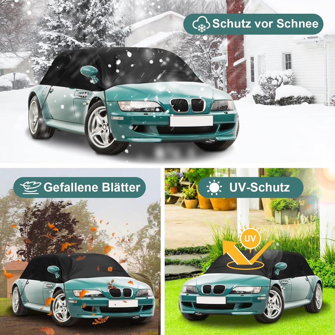 Autoabdeckung Ersatz für BMW Z3/Z4, Wasserdicht Halbgarage 420D Oxford mit Riemen, Halbabdeckung Aut