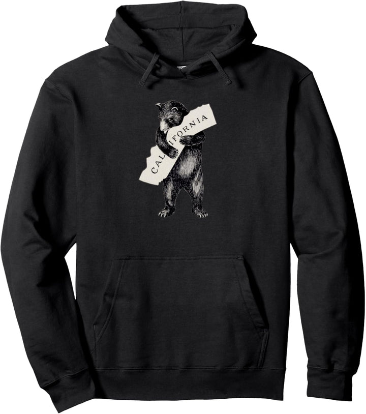 Retro I Love California Shirt Art-Vintage Cali Pride Bear Pullover Hoodie