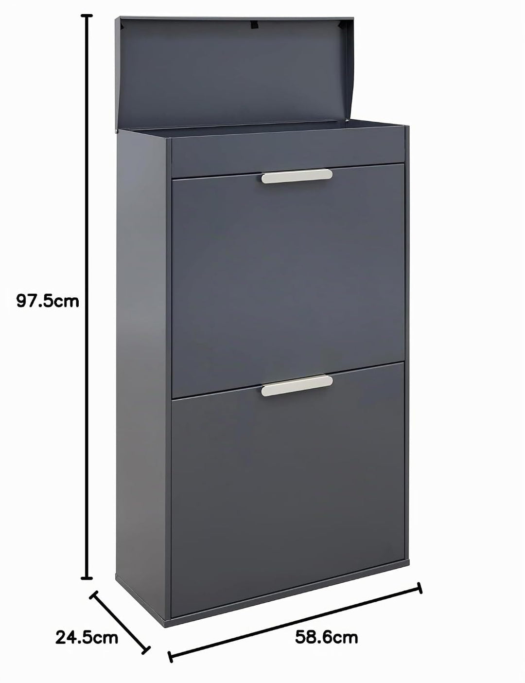 ARREGUI Ecoclas Plus CR624-E Mülltrennsystem aus Stahl mit Aufbewahrungsbox mit Deckel | 4x17L (68L)