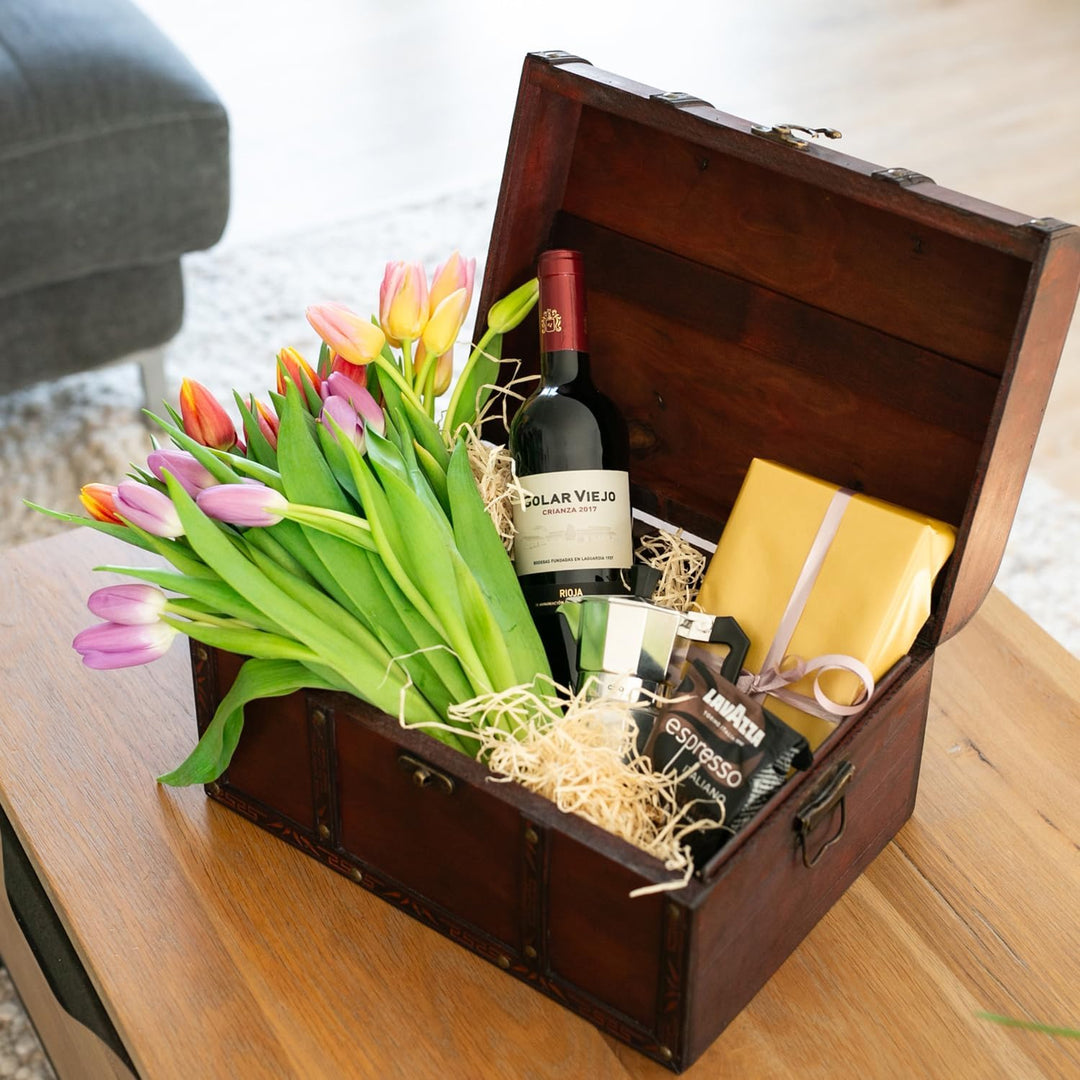 HMF 6406-140 Schatztruhe aus Holz | 40 x 30 x 25 cm | Gross | Portugal L Portugal, L Portugal