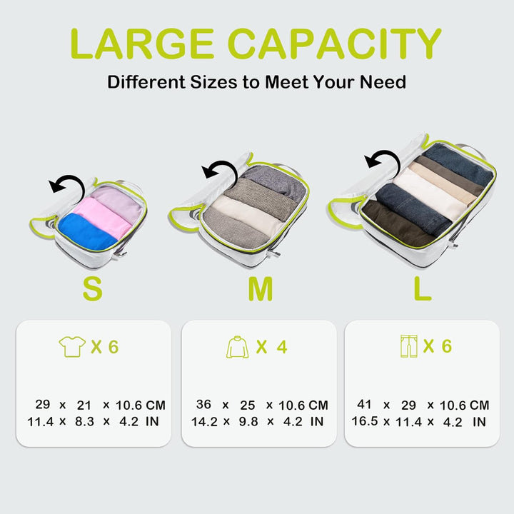 Cipway Kompression Koffer Organizer Set für Rucksack ，Ultraleichte Packtaschen Compression Packing C