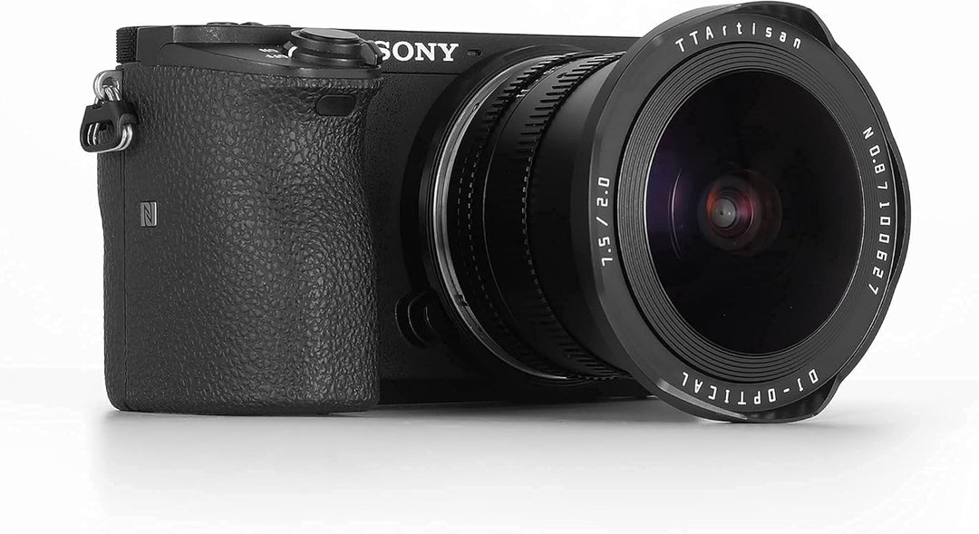TTARTISAN 7.5mm F2.0 APS-C Fisheye Objektiv Manueller Fokus für Sony E Mount (Ohne ND-Filter)