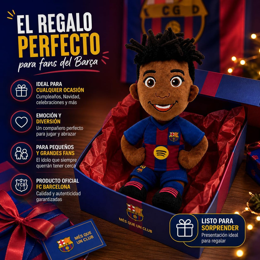 Grupo Moya - Plüschfigur Lamine Yamal FC Barcelona 25 cm – Barca-Plüschfigur Trikotnummer 10, Barça-
