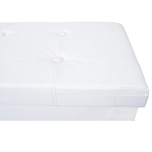 Sitzbank Aufbewahrungsbox 76x38x38 faltbar weiss 76x38x38 Weiss, 76x38x38 Weiss