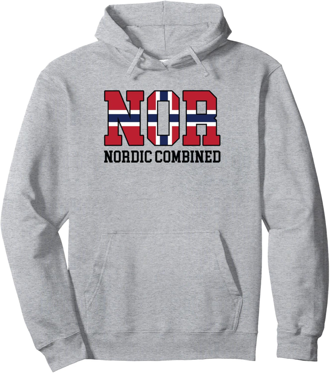 Norwegen-Flagge Skifahrer – Norwegischer Norwegen-Flagge Pullover Hoodie