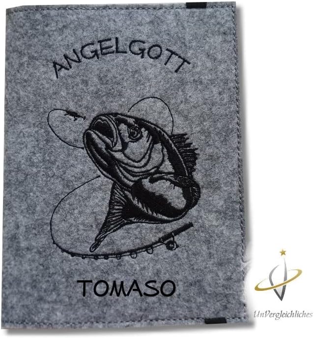 Hülle für den Angelpass/Angelschein personalisierbar *Angelgott*