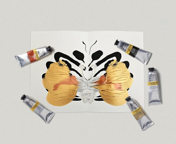 Winsor & Newton 2190617 Galeria Acrylfarben Set Metallic– 5x60ml – hochwertige Acrylfarbe, deckend,