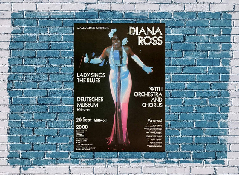 Diana Ross - Lady Sings The Blues, Offenbach 1973 » Konzertplakat/Premium Poster | Live Konzert Vera