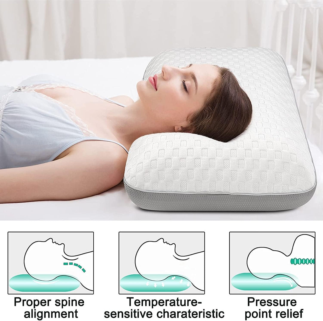 Fityou Memory Foam Kissen, nackenstütz Kissen, Ergonomisches Schlafkissen, Kühl Kissen, doppelseitig