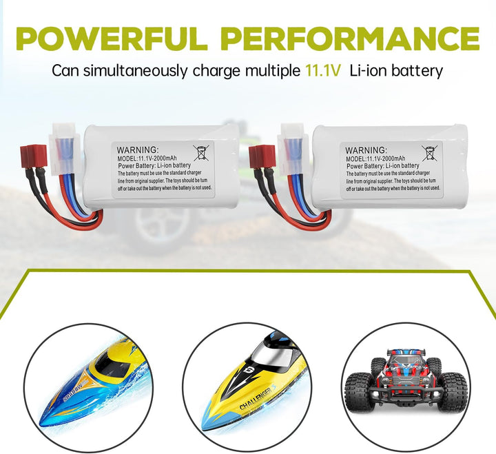 ZYGY 2PCS 11.1V 2000mAh T Plug Lithium Batterie für 210E 200E R608 2104 Brushless High Speed Wasse