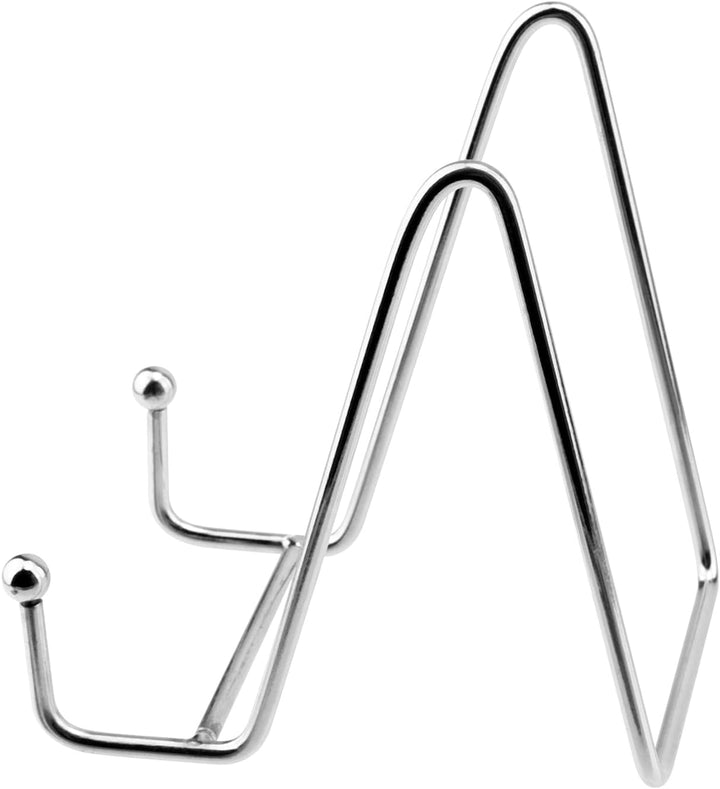 12 Stück Metall Tellerständer Silber, 4 Zoll Eisen Staffelei Display Ständer Plattenhalter, Metall T