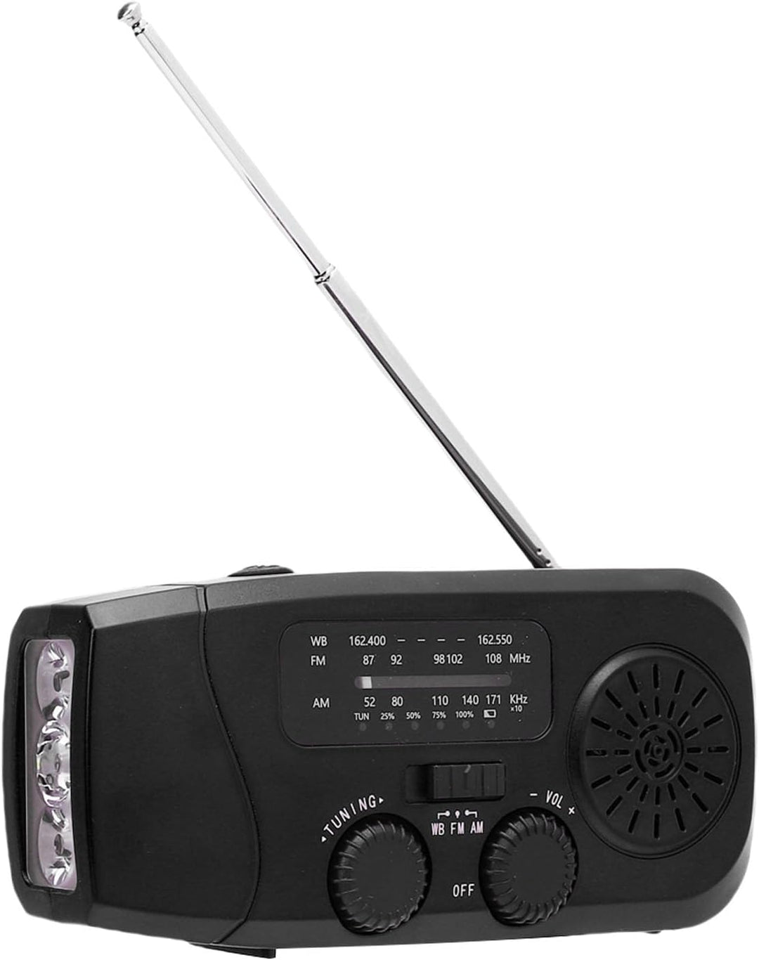 Garosa Solar-Handkurbel-Notfallradio 2000 MAh mit AM FM WB Wetteralarm-LED-Taschenlampe für Outdoor-