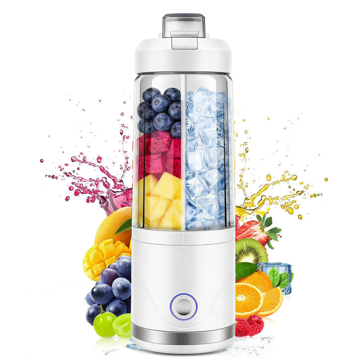 Tragbarer Mixer Smoothie Maker, 650ml Abnehmbarer Behälter mit 4000mAh Kabellos, Mini Standmixer Zer