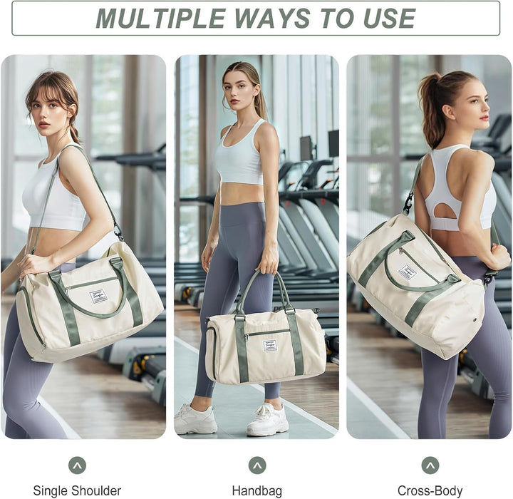 HYC00 Sport Duffel Bag Damen Sporttasche für Damen Herren mit Nassfach &amp; Schuhfach, Reisetasche Hand