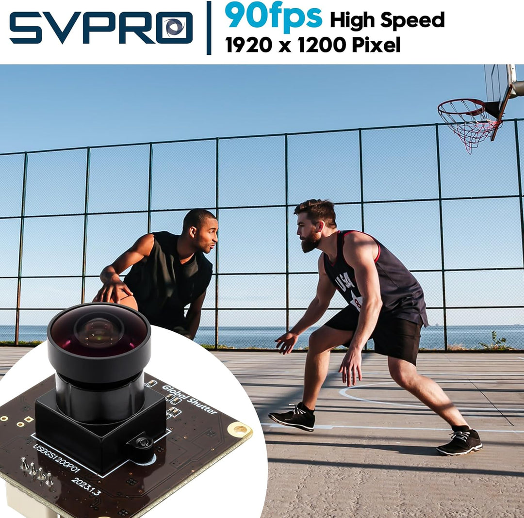 Svpro 2MP Global Shutter USB Kamera Board 90fps Hochgeschwindigkeits Webcam Modul mit Fisheye Objekt